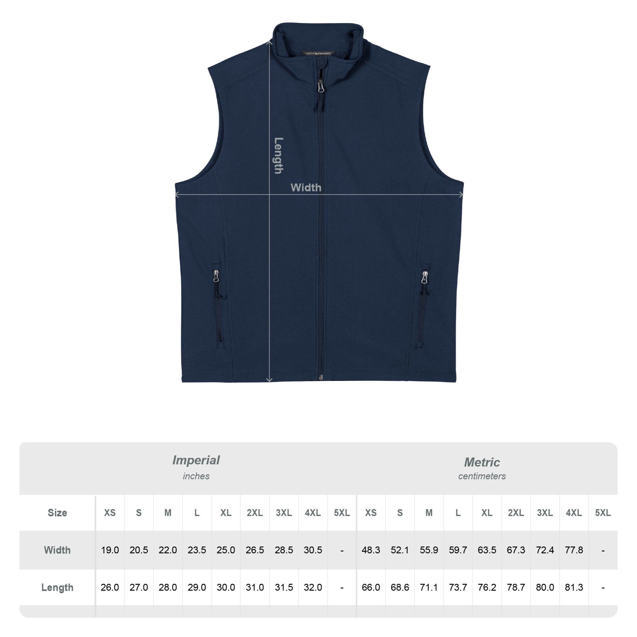 Men's Soft Shell Vest — Prince's Lakes Logo Chest