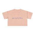 Script Logo Crop Tee — "princii baker est. 1997" Women's Casual Top