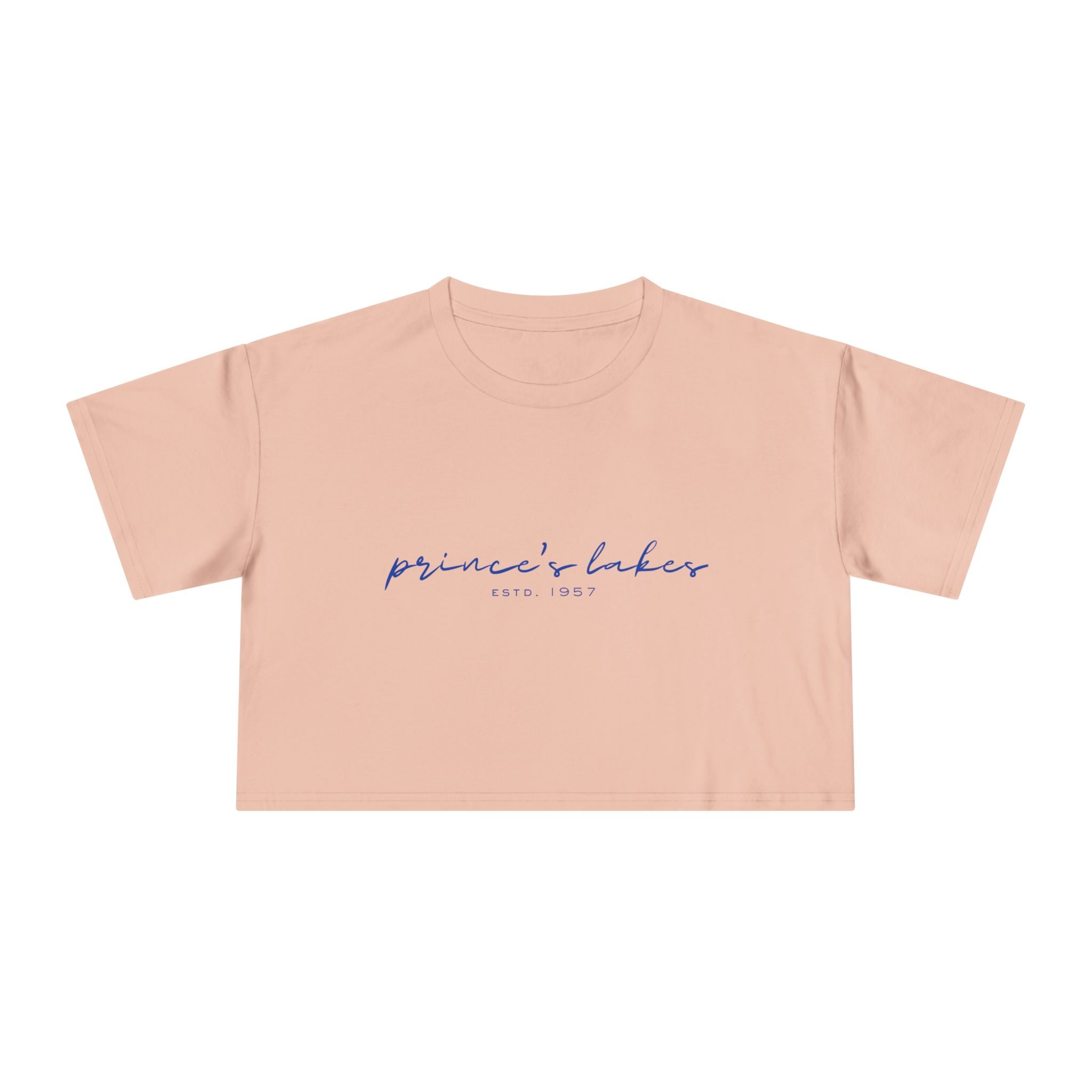 Script Logo Crop Tee — "princii baker est. 1997" Women's Casual Top