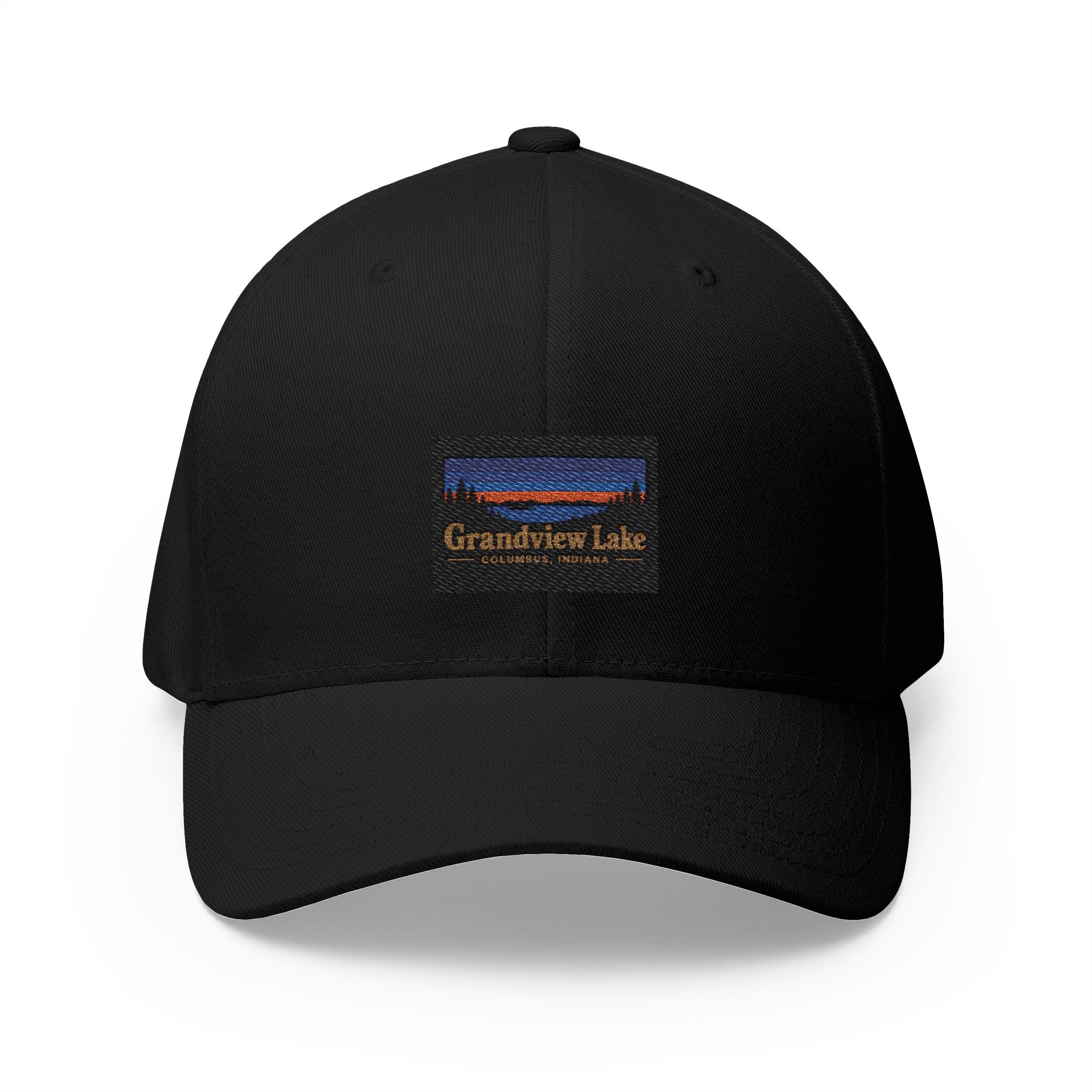 Grandview Lake Embroidered Cap — Scenic Lake Sunset Hat
