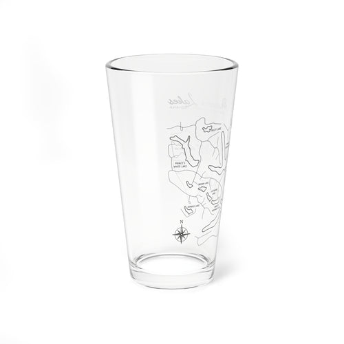16oz Prince's Lakes Map Cocktail Glass
