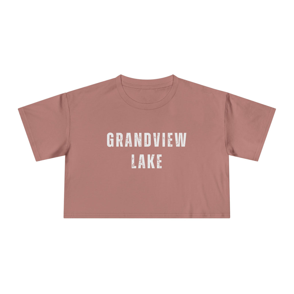 Grandview Lake Crop Tee — Women's Casual Lakeside Graphic Top