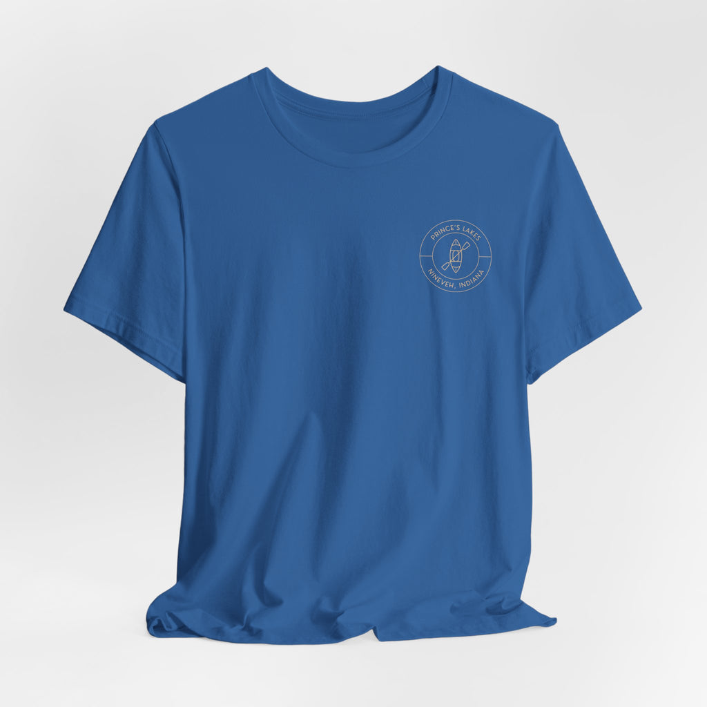 Kayak Pocket & Back Print Prince's Lakes Minimalist Tee —  Short Sleeve Shirt