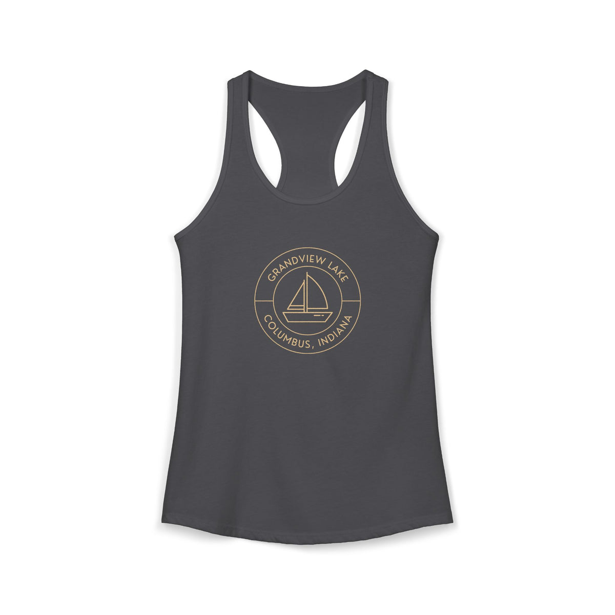 Women's Racerback Tank- Sailboat Grandview Lake