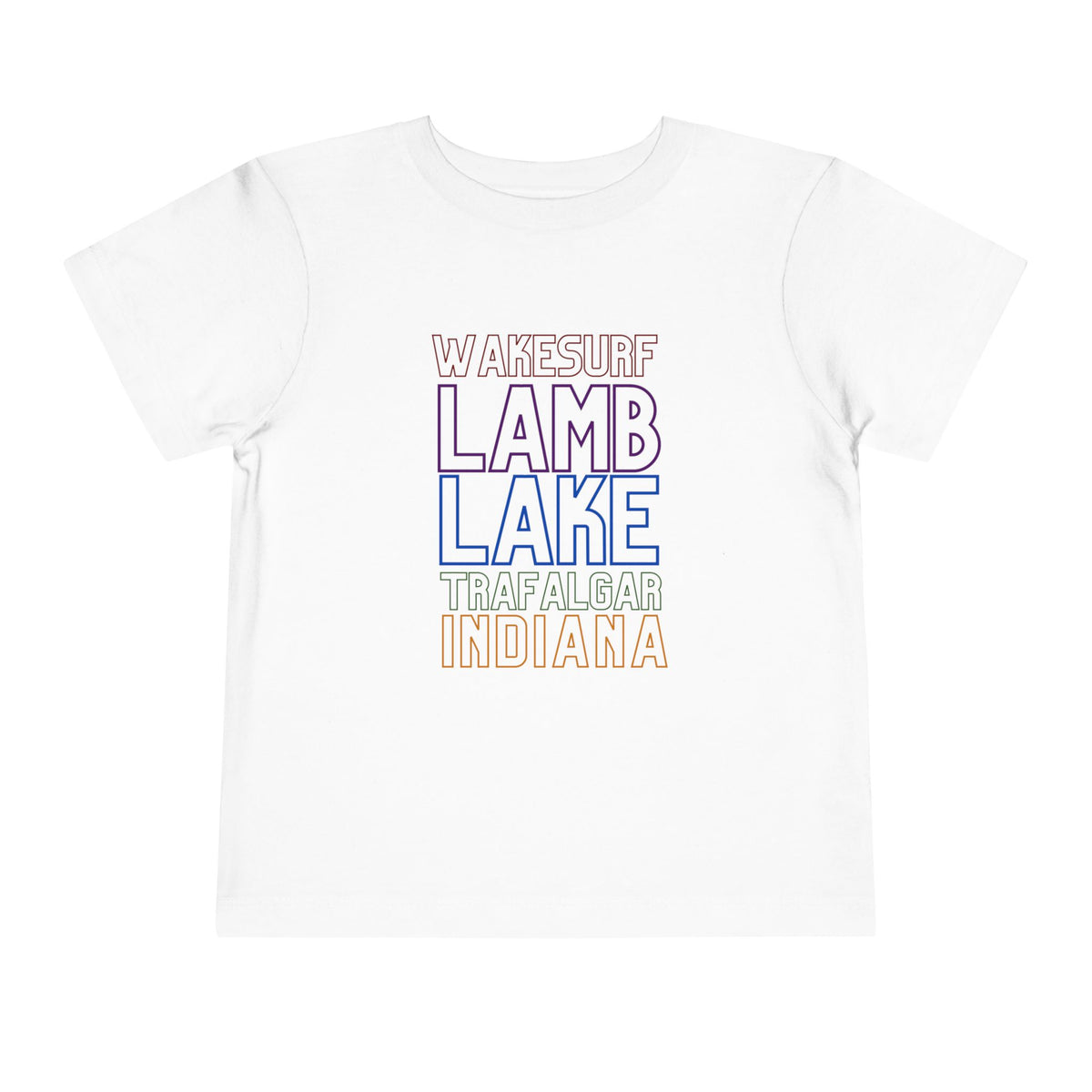 Lamb Lake Trafalgar Indiana Toddler Tee — Wakesurf Summer Shirt