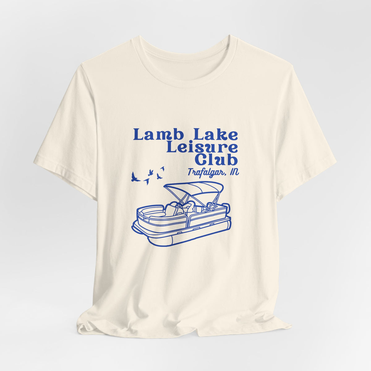 Pontoon Tee – "Lamb Lake Leisure Club" Vintage Boating T-Shirt