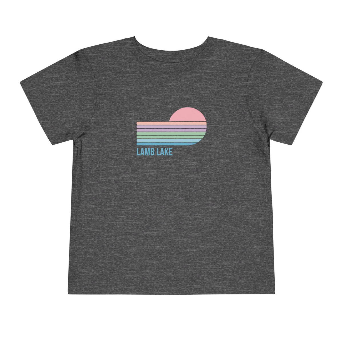 Toddler Tee - Retro Heart Sunset "Lamb Lake"