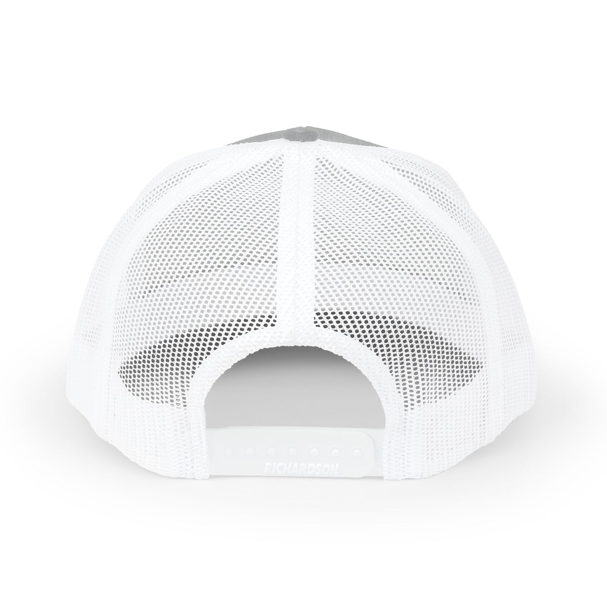 Lamb Lake Trucker Hat — Vintage White Mesh Snapback Cap