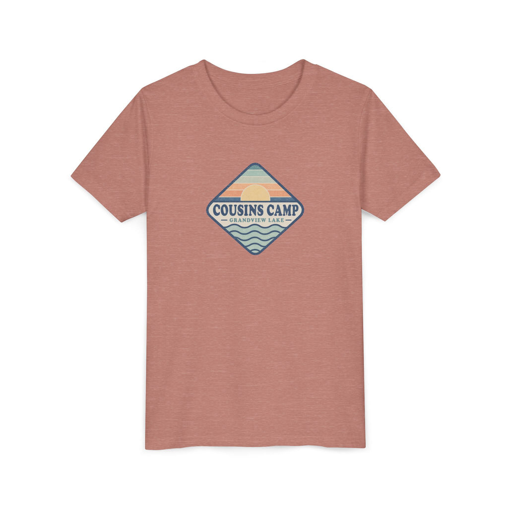Cousins Camp Youth Tee — Retro Lakeside Summer Camp Kids Shirt