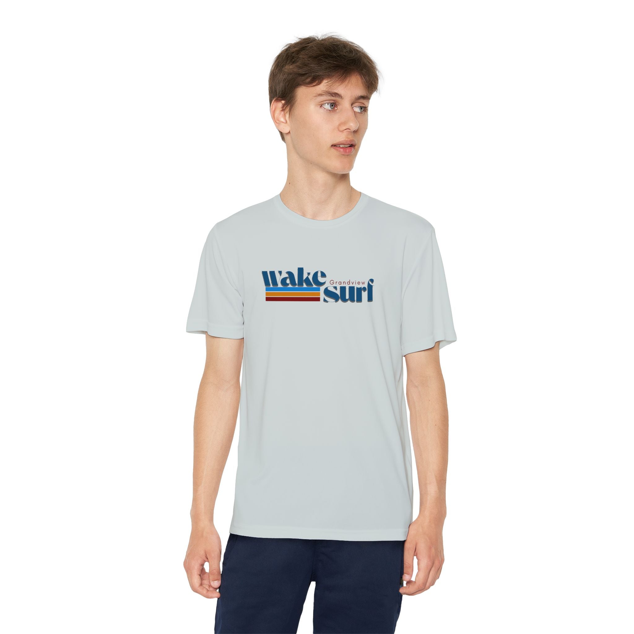 Youth Wake Surf Grandview Tee – Retro Striped Wake Surfing Shirt