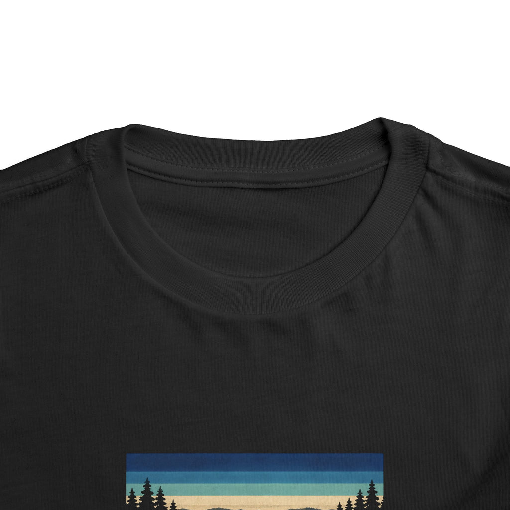 Toddler Tee - "Prince's Lakes" Retro Sunset Graphic
