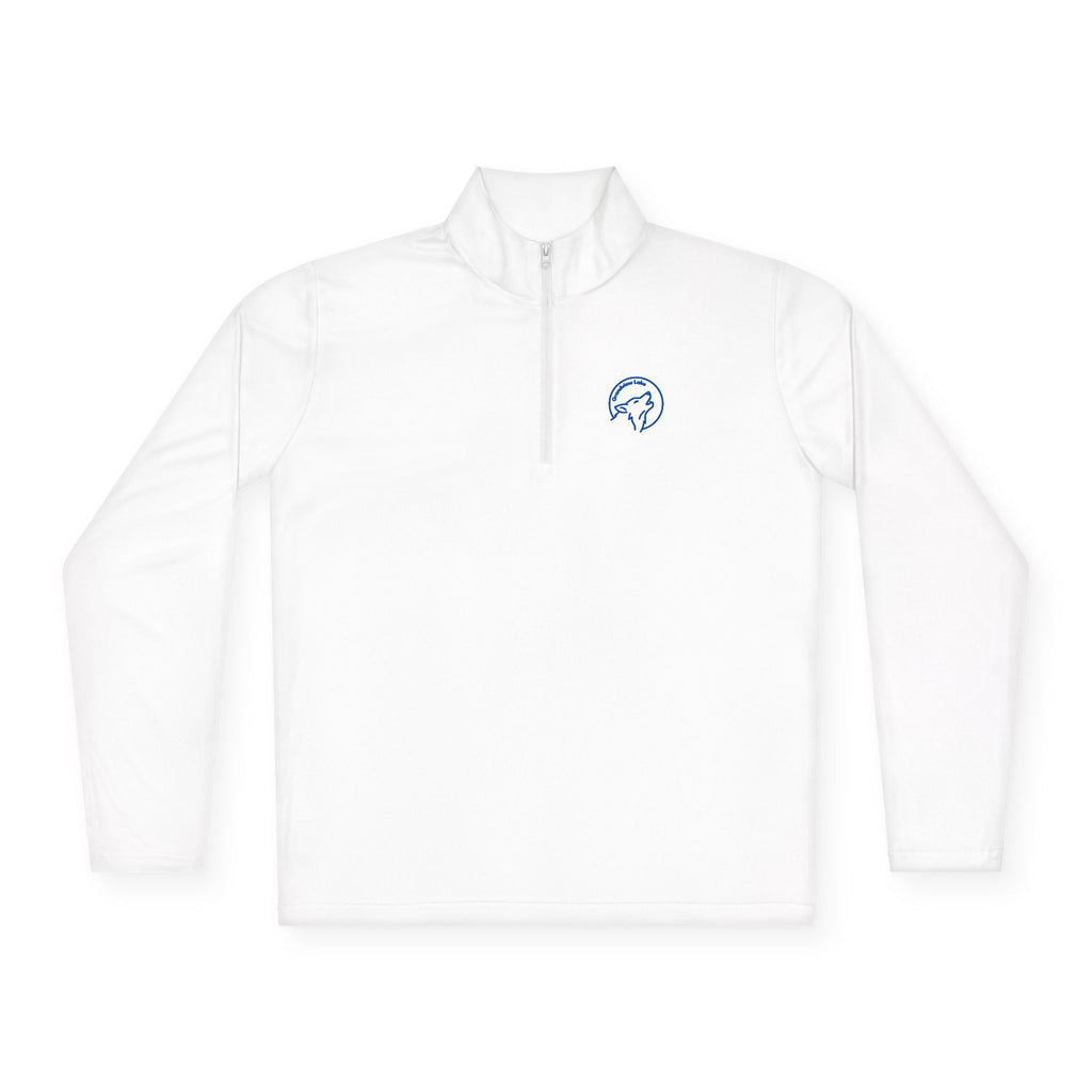 Grandview Quarter-Zip Pullover — Full Moon Club Branded Live Wolf Design