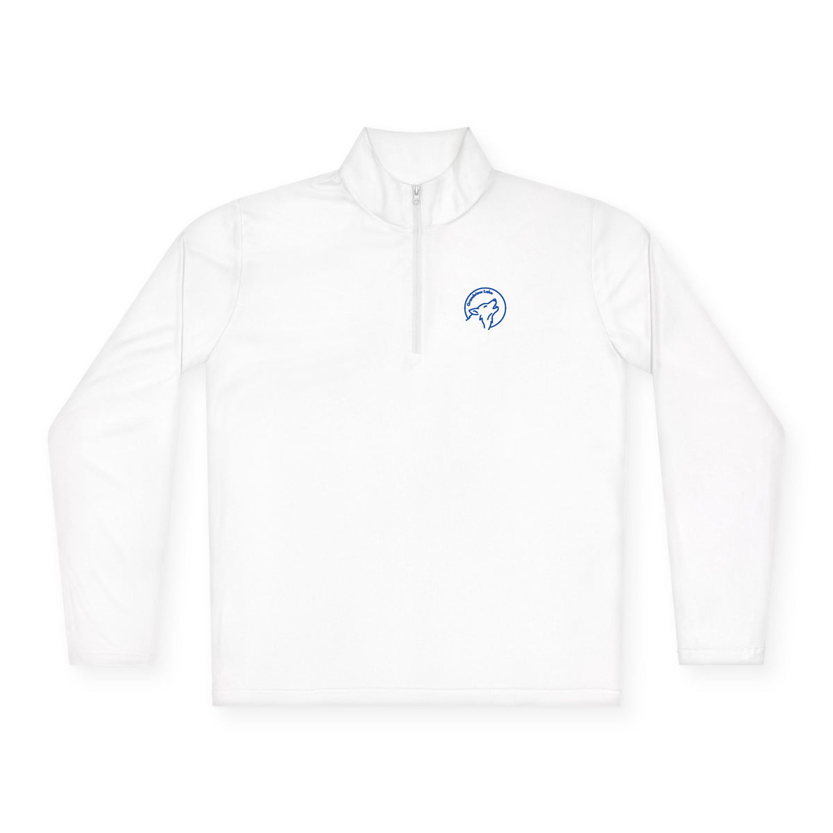Grandview Quarter-Zip Pullover — Full Moon Club Branded Live Wolf Design