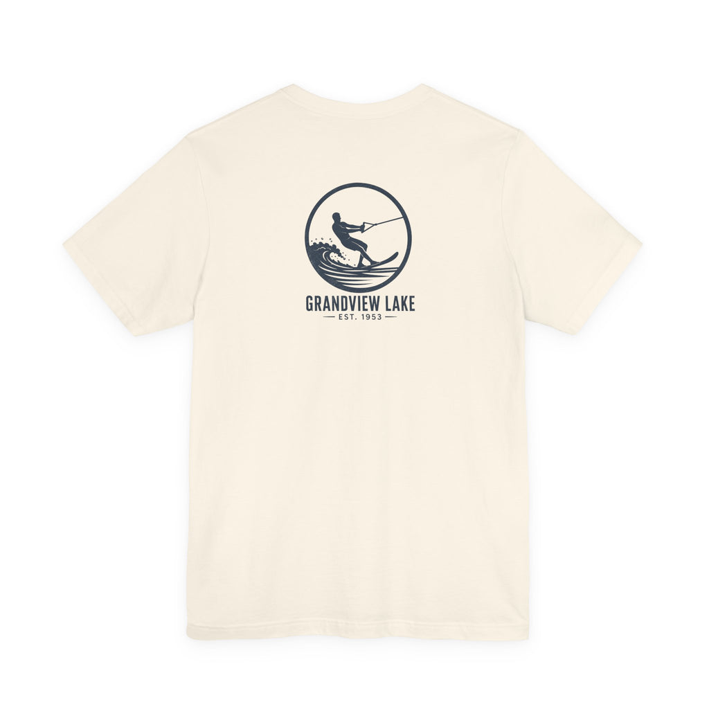Grandview Lake Waterski Tee — Back Graphic Lake Shirt