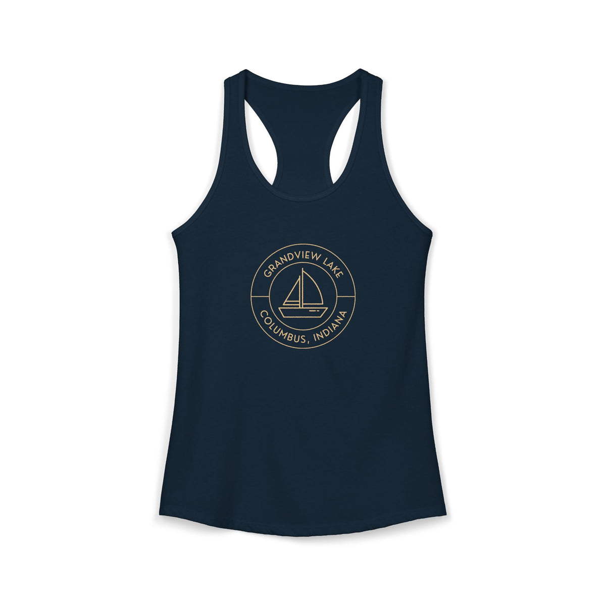 Women's Racerback Tank- Sailboat Grandview Lake