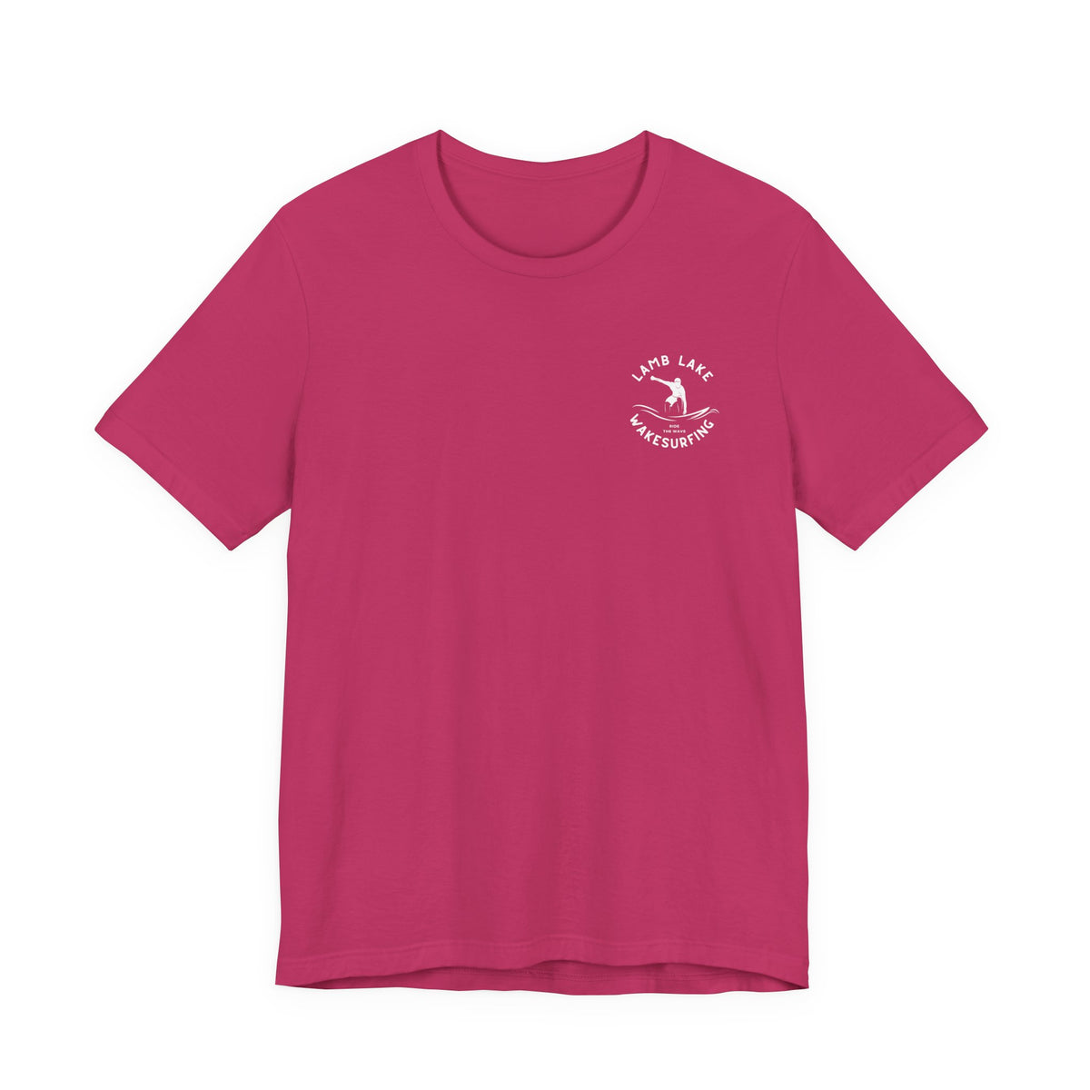 Wakesurf Pocket & Back Print Lamb Lake Minimalist Tee —  Short Sleeve Shirt