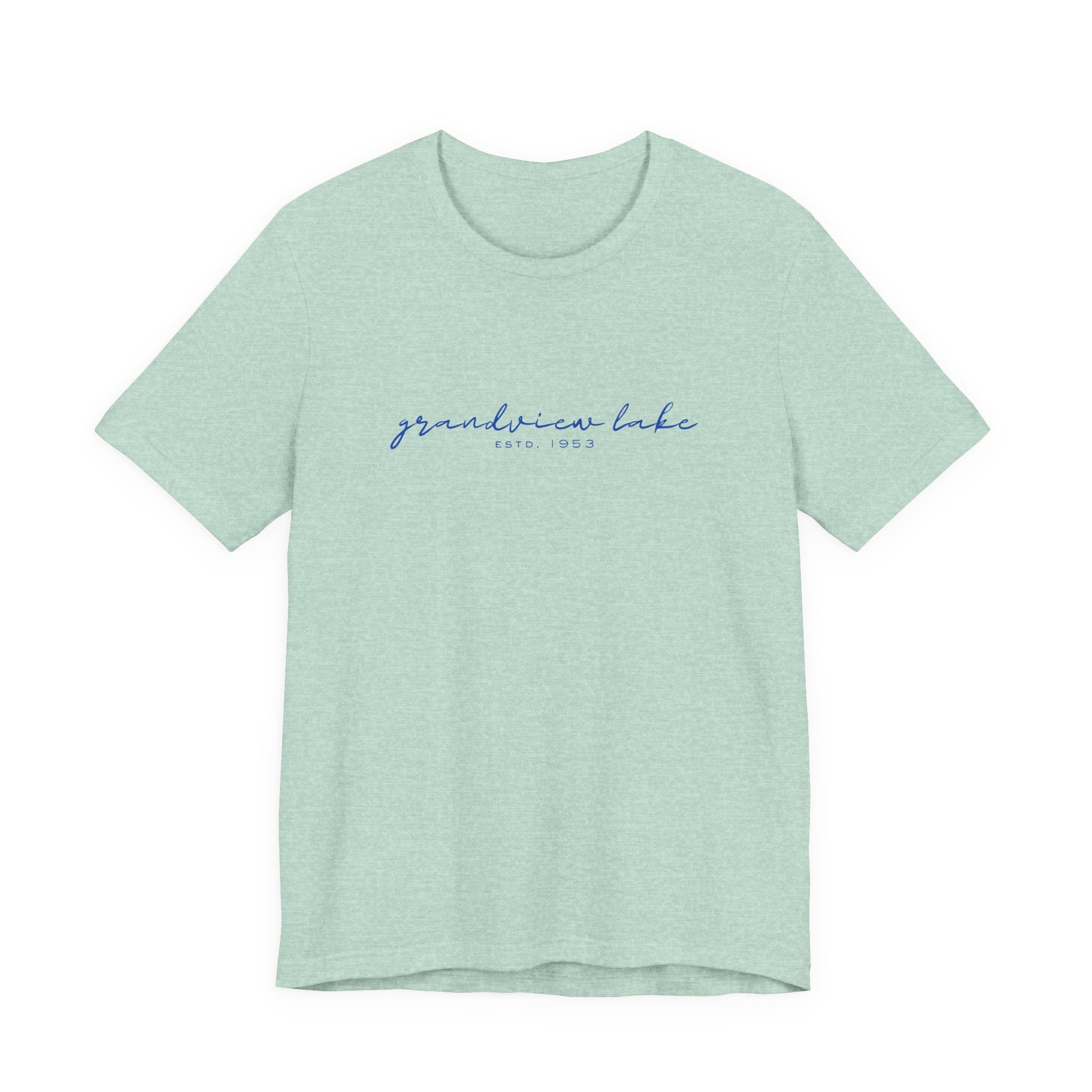 Script "grandview lake" Unisex Jersey Short Sleeve Tee