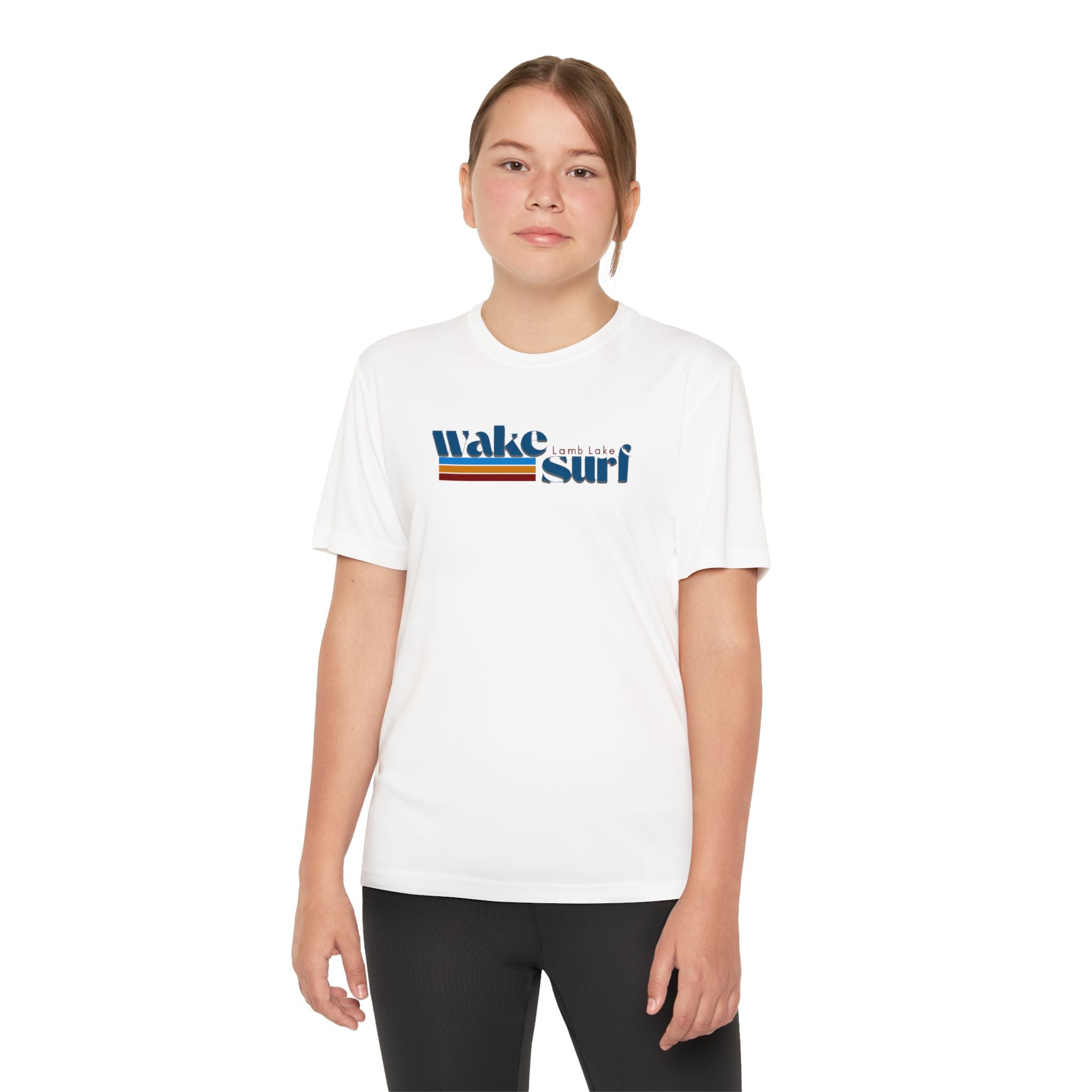 Youth Wake Surf Lamb Lake Tee – Retro Striped Wake Surfing Shirt
