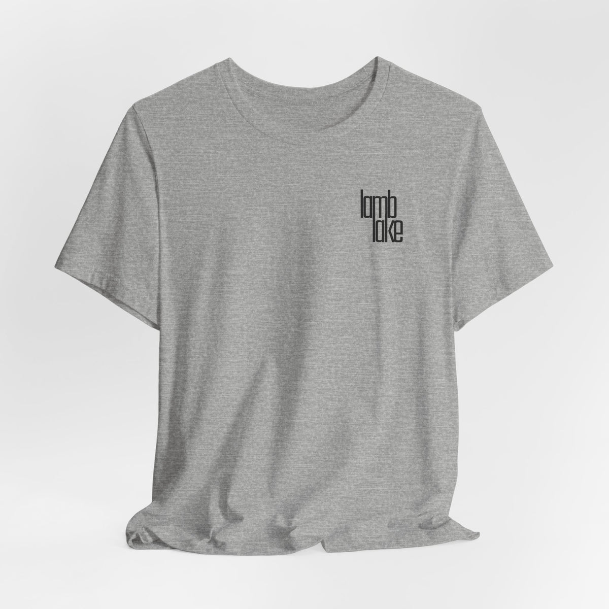 'lamb lake' Graphic Tee —  Minimal Logo T‑Shirt