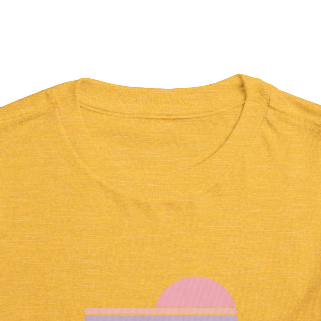 Toddler Tee - Retro Heart Sunset "Lamb Lake"