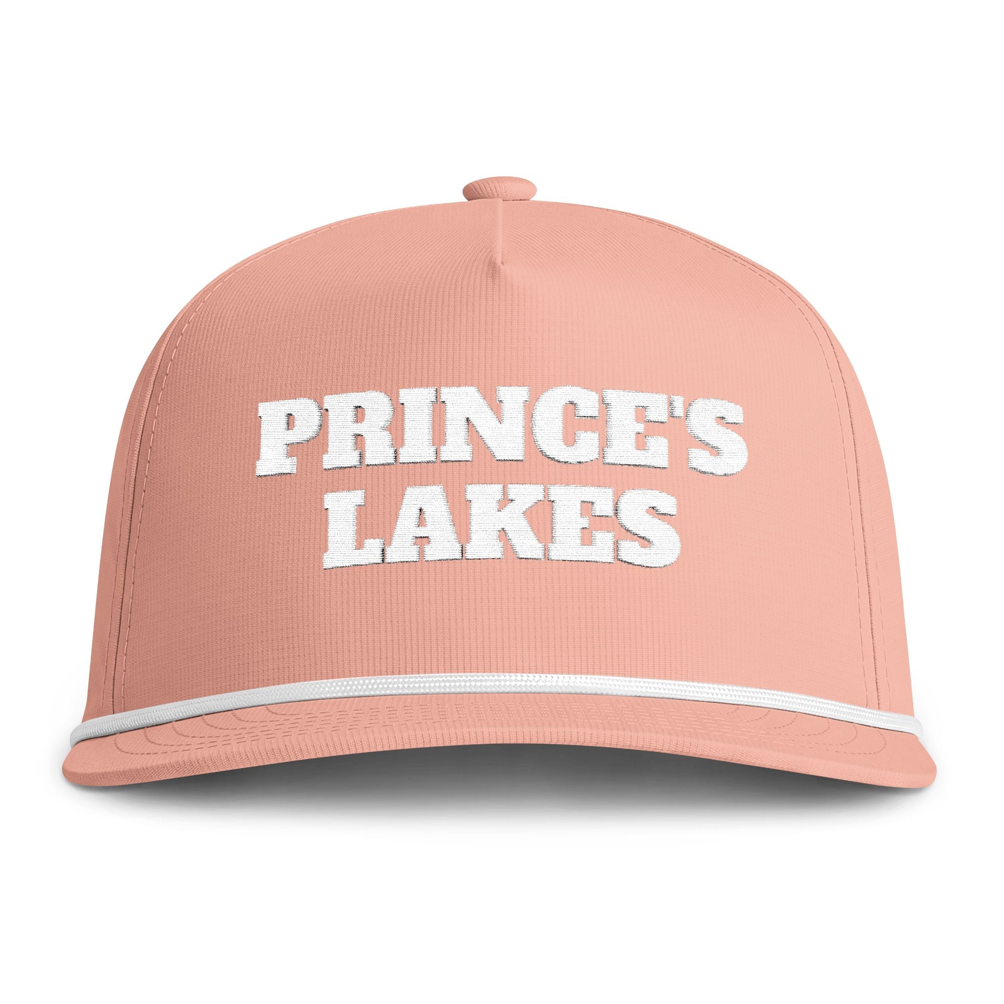 Sunwashed Rope Cap - "PRINCE'S LAKES' Embroidered Trucker Hat