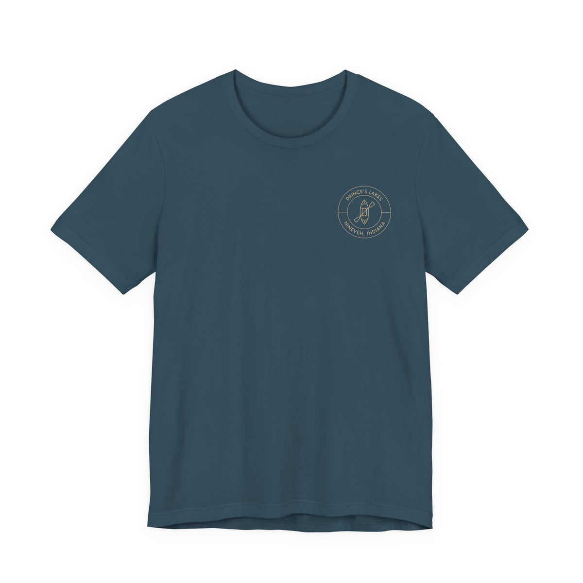 Kayak Pocket & Back Print Prince's Lakes Minimalist Tee —  Short Sleeve Shirt