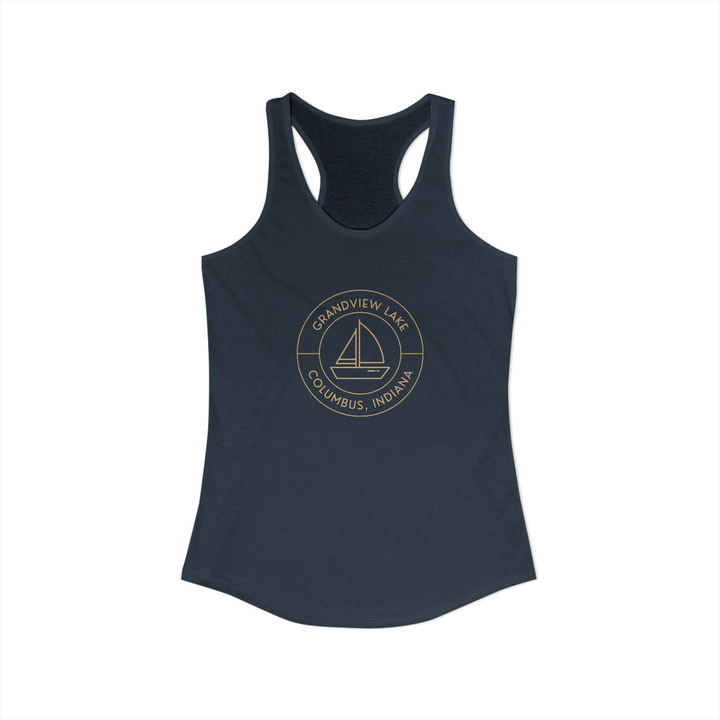 Women's Racerback Tank- Sailboat Grandview Lake