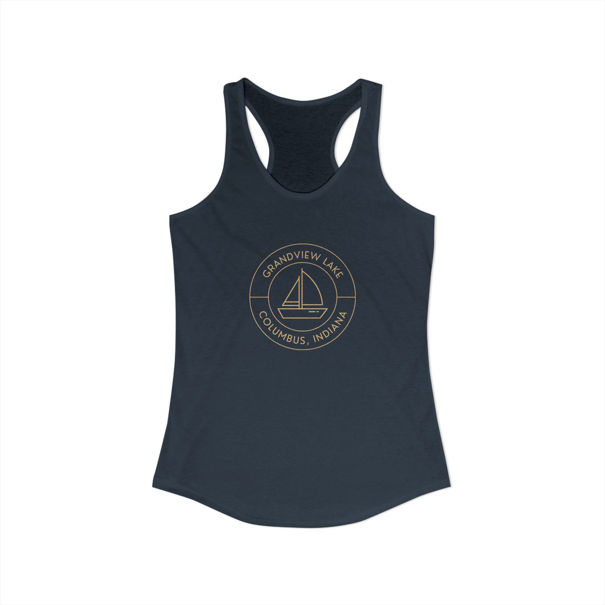 Women's Racerback Tank- Sailboat Grandview Lake