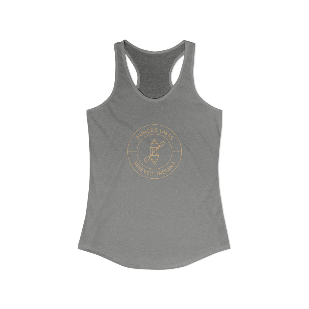 Women's Racerback Tank- "Kayak Prince's Lakes"