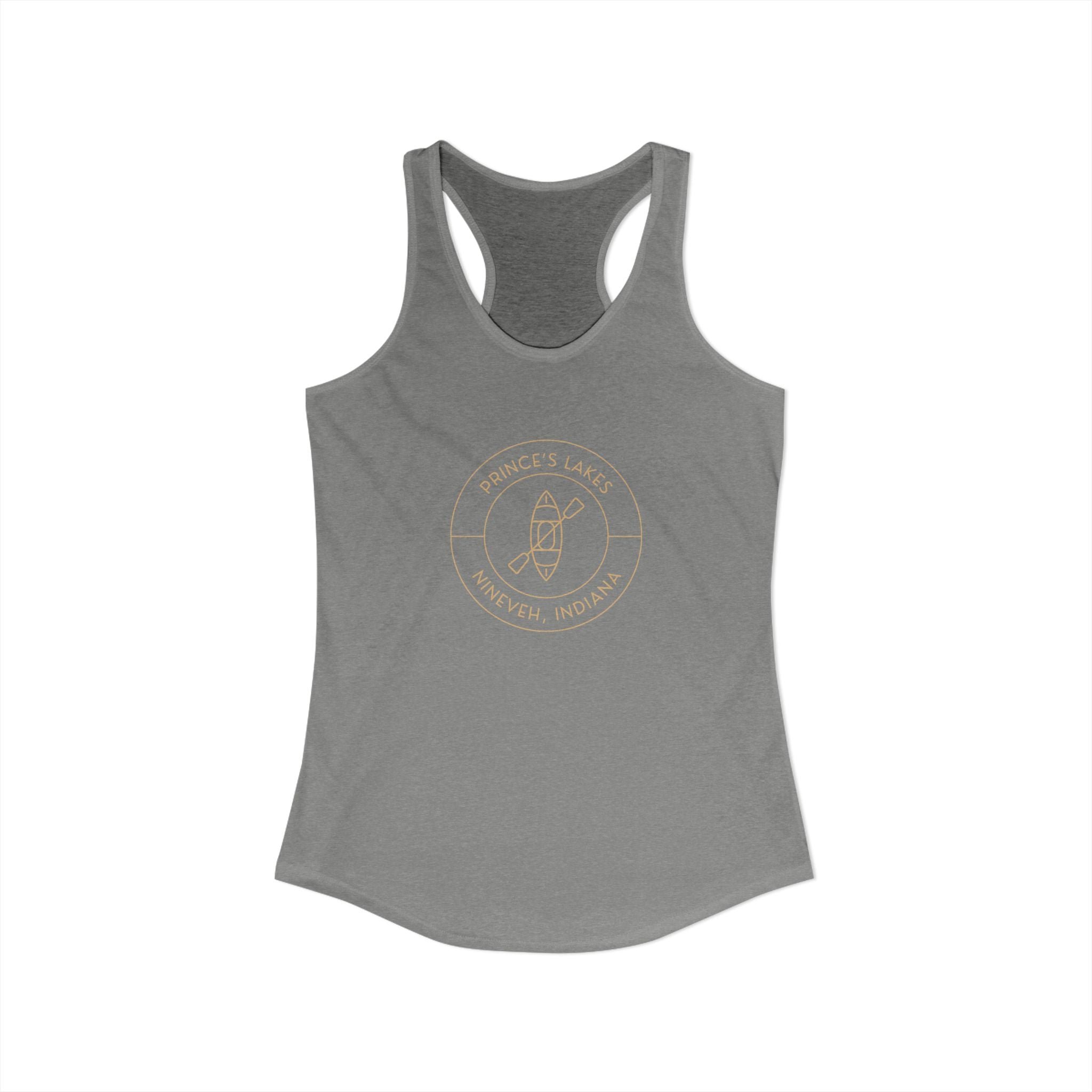 Women's Racerback Tank- "Kayak Prince's Lakes"