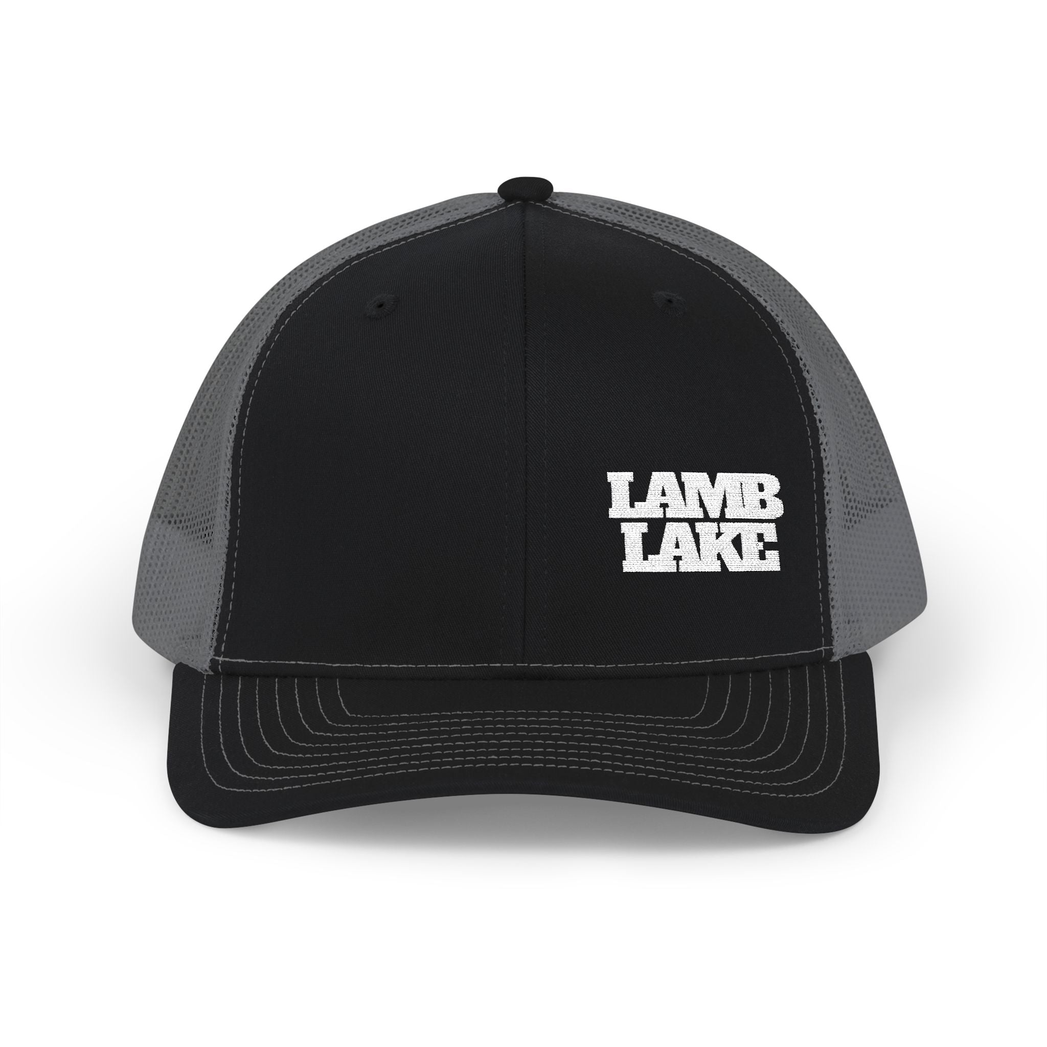 Lamb Lake Trucker Hat — Vintage Mesh Snapback Cap