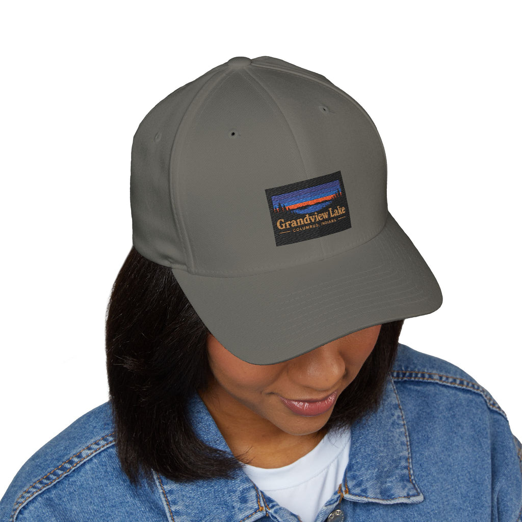 Grandview Lake Embroidered Cap — Scenic Lake Sunset Hat
