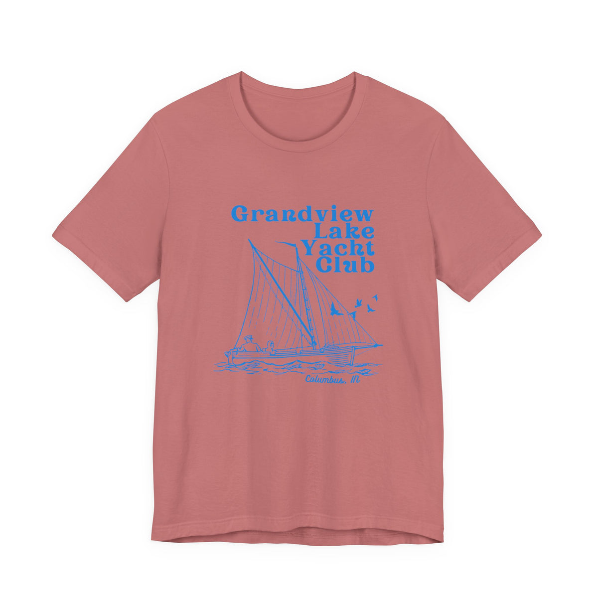 Sailboat Tee – "Grandview Lake Yacht Club" Vintage Boating T-Shirt