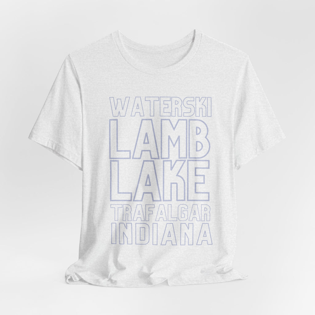 Lamb Lake Columbus Indiana Waterski Tee — Vintage Beach Town T‑Shirt