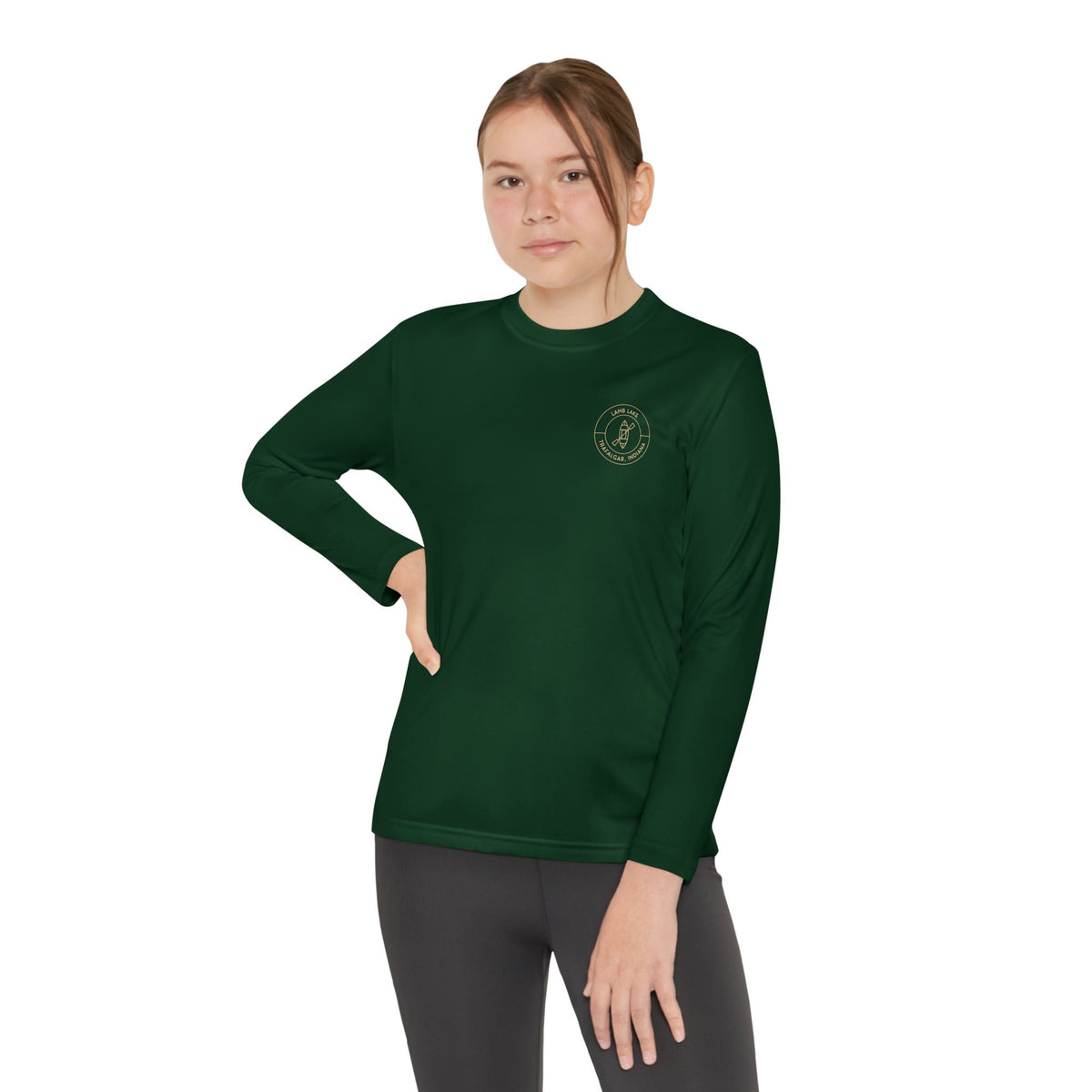 Youth Long Sleeve Tee - Lamb Lake Kayak Logo