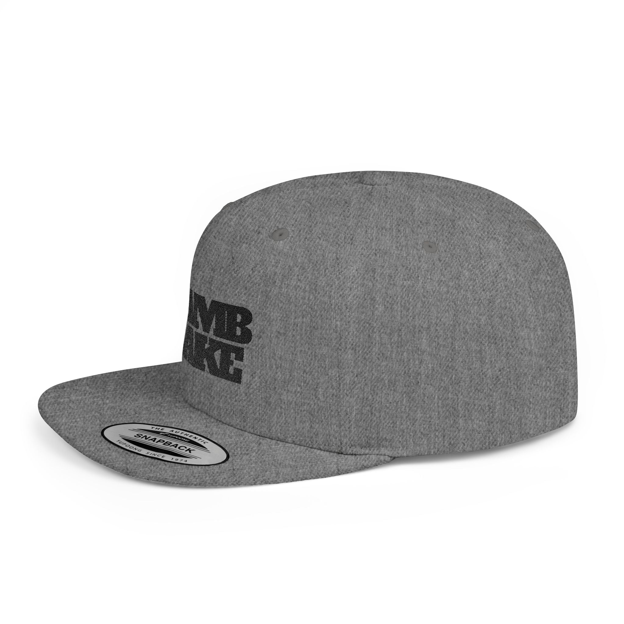 Lamb Lake Flat Bill Snapback Hat — Retro Embroidered Lake Cap