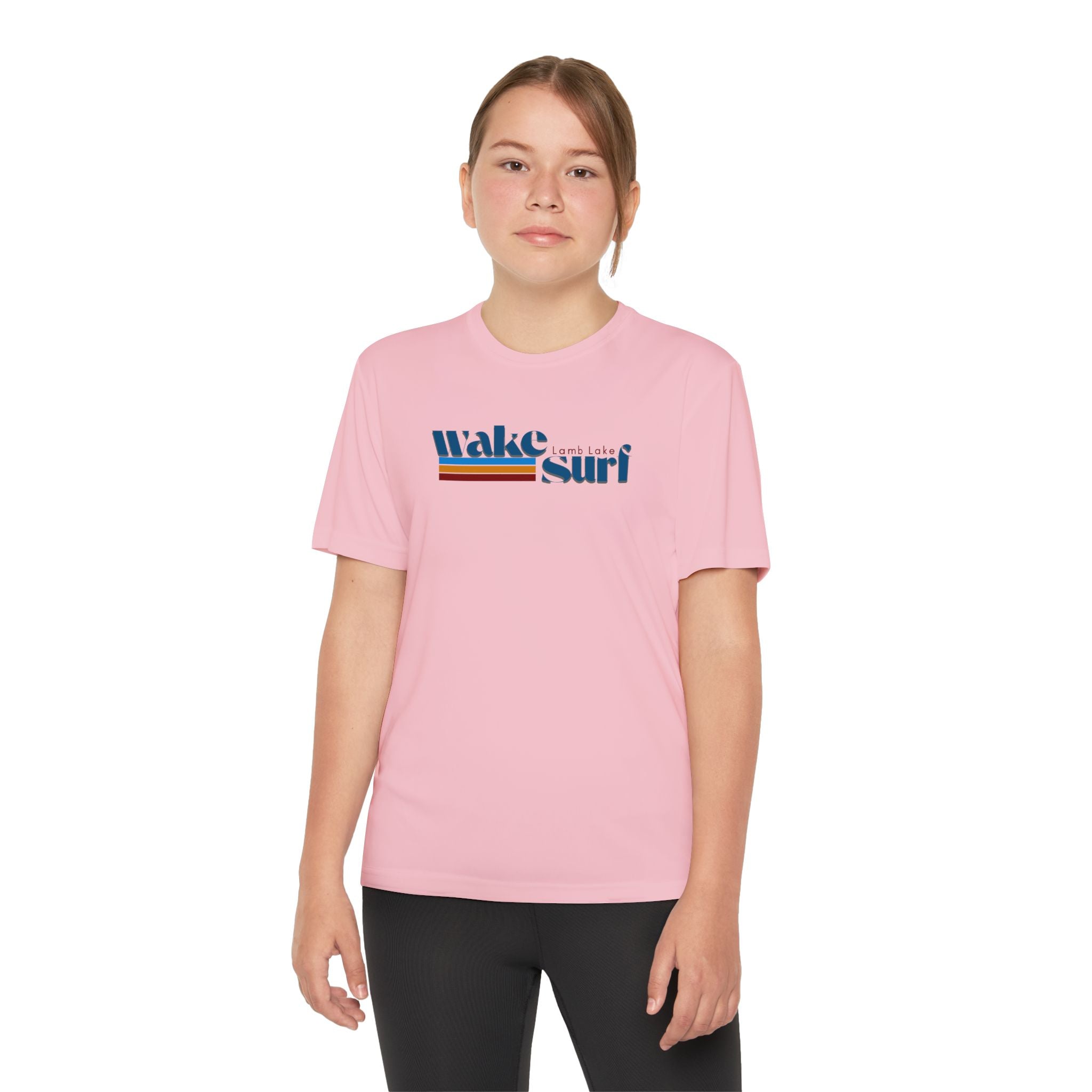 Youth Wake Surf Lamb Lake Tee – Retro Striped Wake Surfing Shirt