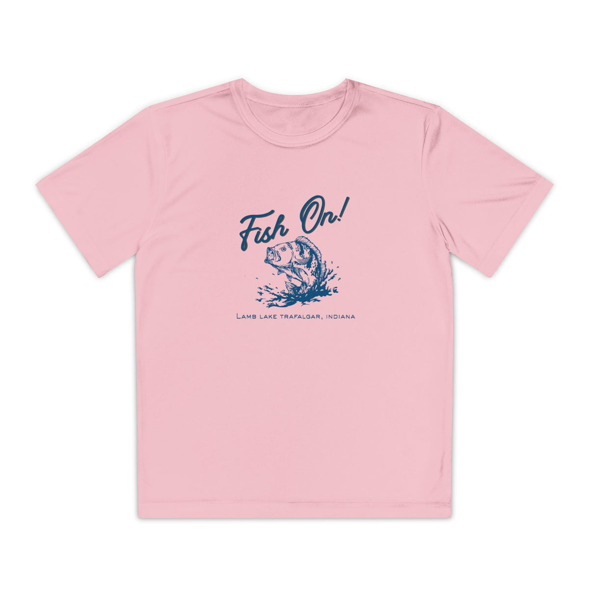 Youth Lamb Lake Fishing T‑Shirt - "Fish On!" Bass Angler Tee