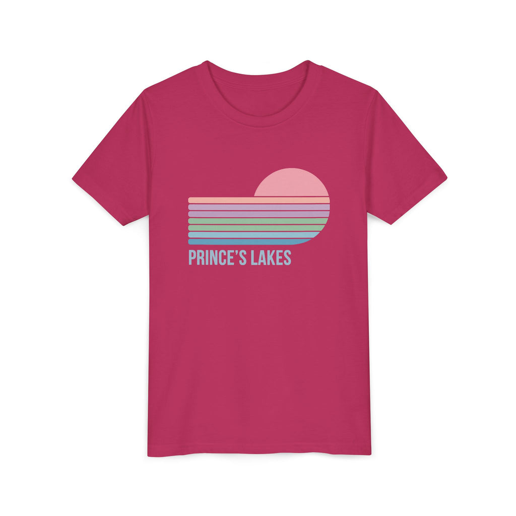 Youth Tee — 'Prince's Lakes' Pastel Retro Sunset Kids T-Shirt