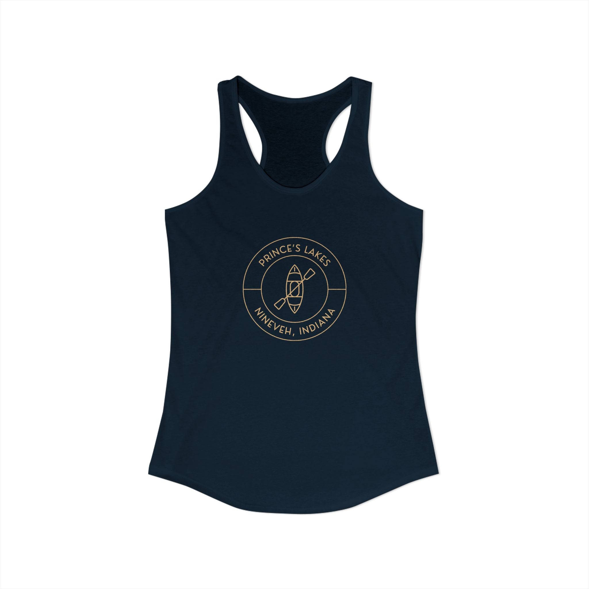 Women's Racerback Tank- "Kayak Prince's Lakes"