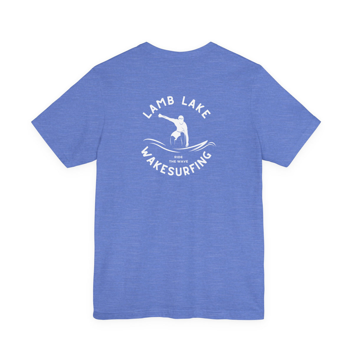Wakesurf Pocket & Back Print Lamb Lake Minimalist Tee —  Short Sleeve Shirt