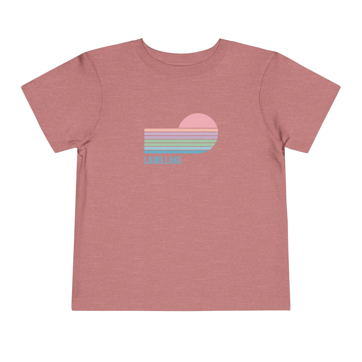 Toddler Tee - Retro Heart Sunset "Lamb Lake"