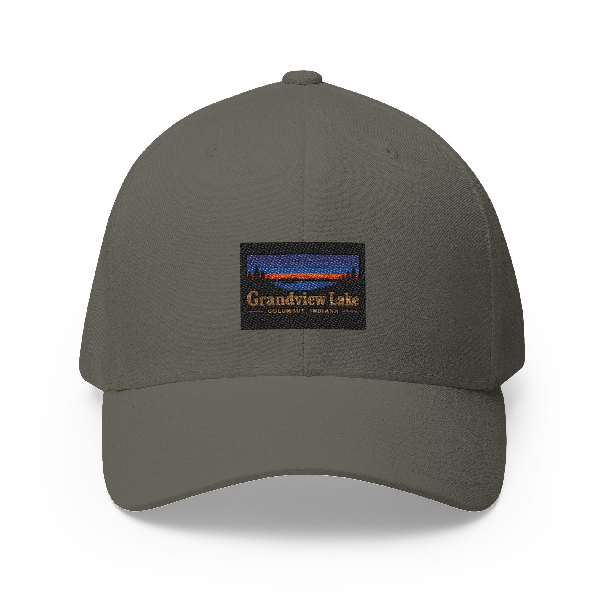 Grandview Lake Embroidered Cap — Scenic Lake Sunset Hat
