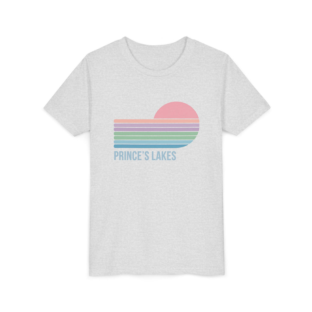 Youth Tee — 'Prince's Lakes' Pastel Retro Sunset Kids T-Shirt