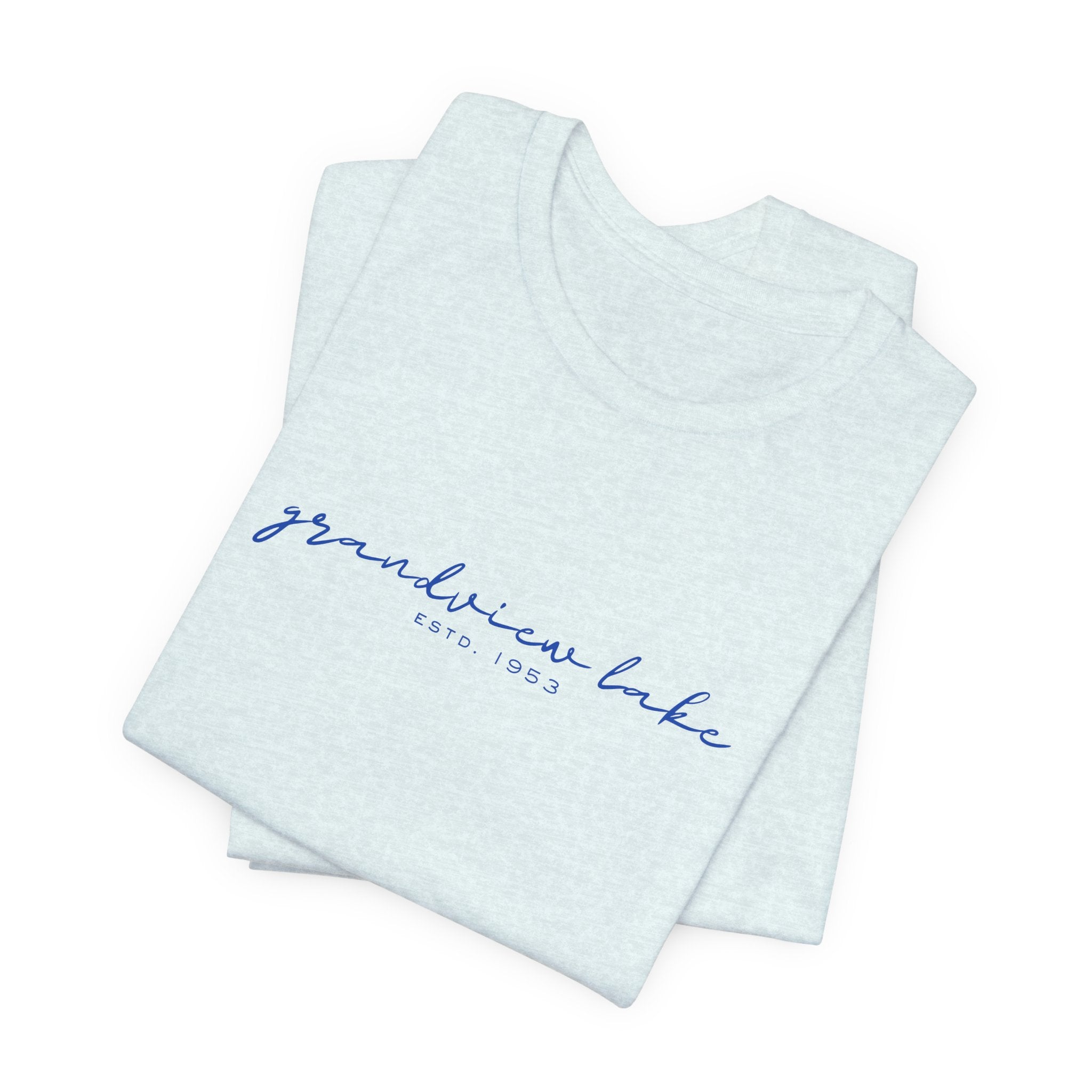 Script "grandview lake" Unisex Jersey Short Sleeve Tee