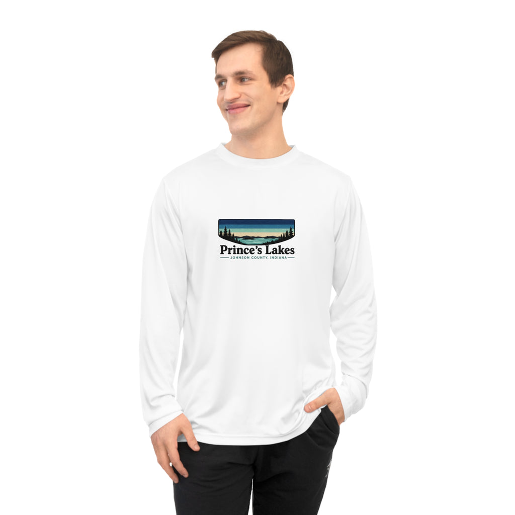 Prince's Lakes Performance Long Sleeve Shirt — Retro Lakeside Graphic