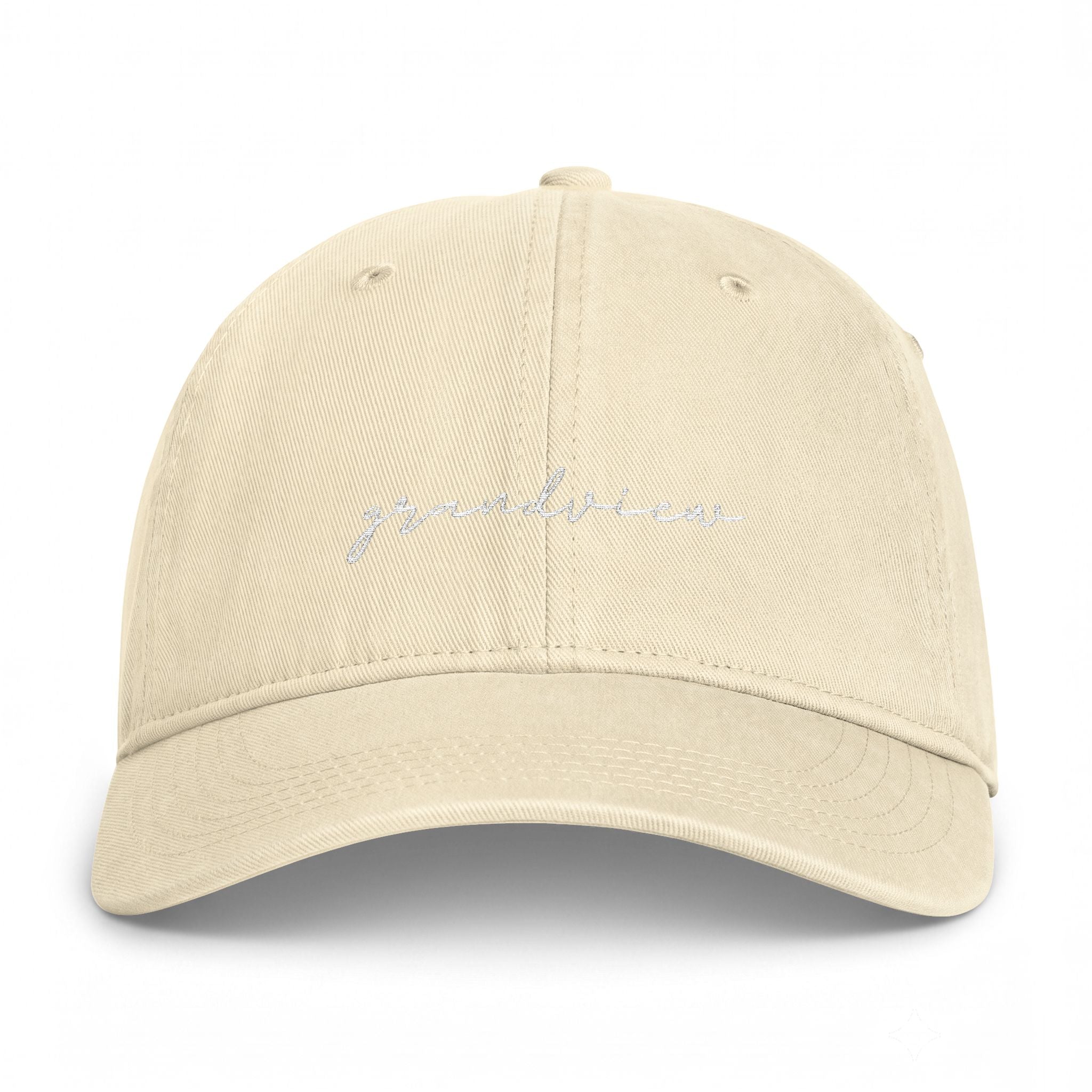 Grandview Script Washed Cap — Coastal Casual Baseball Hat