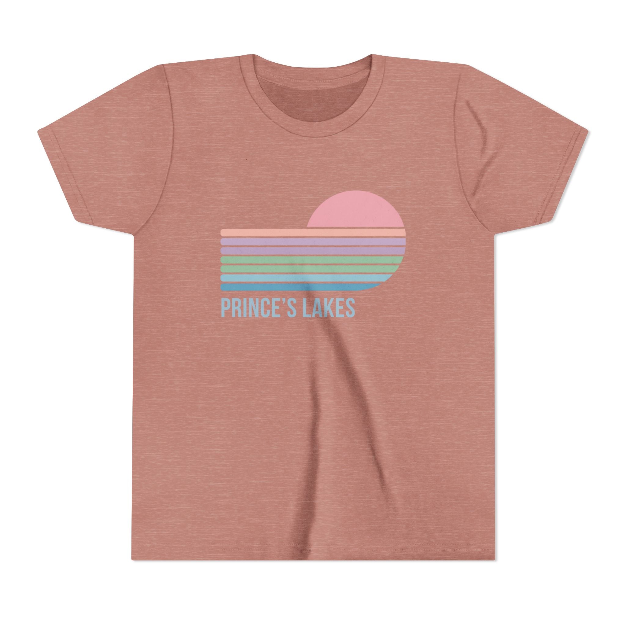 Youth Tee — 'Prince's Lakes' Pastel Retro Sunset Kids T-Shirt