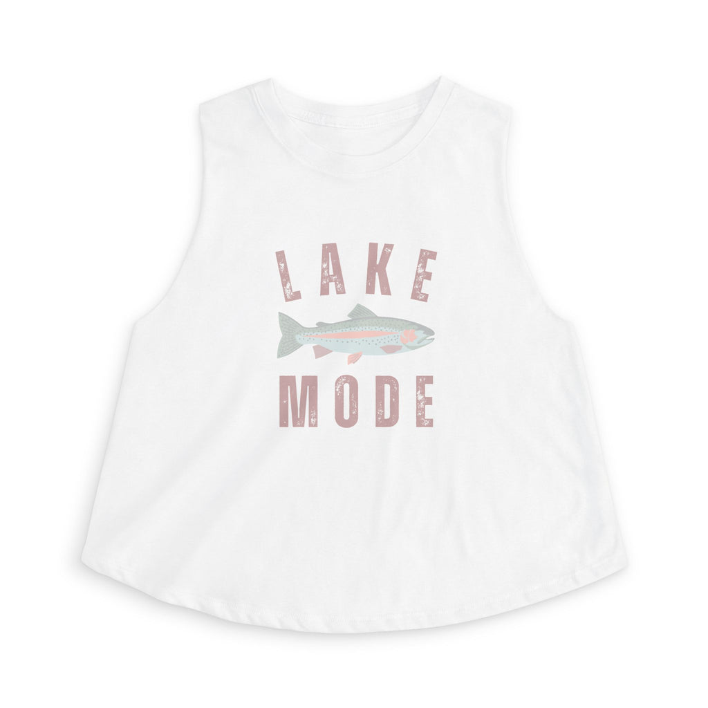 Lake Mode Women's Crop Tank Top – Fish Graphic