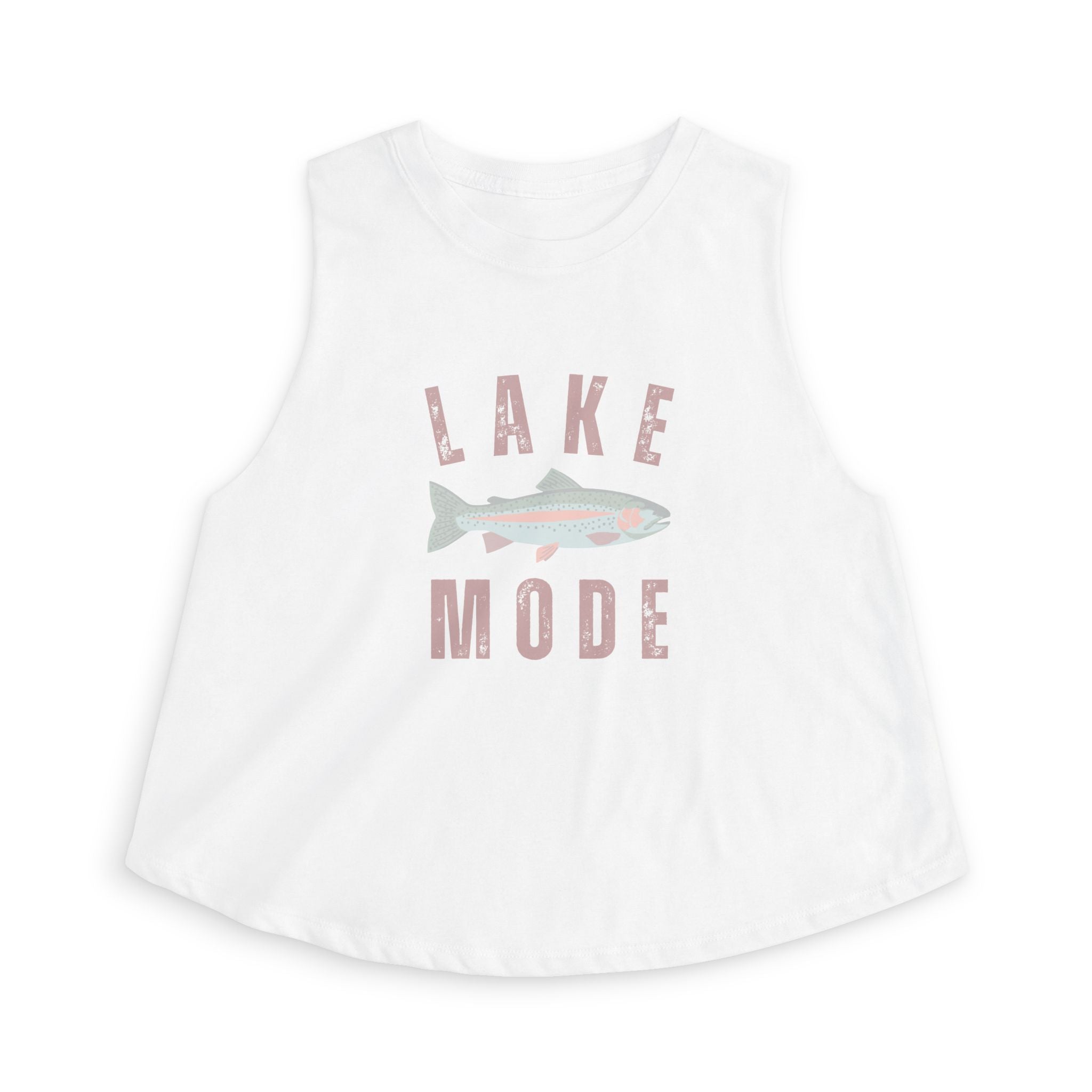 Lake Mode Women's Crop Tank Top – Fish Graphic